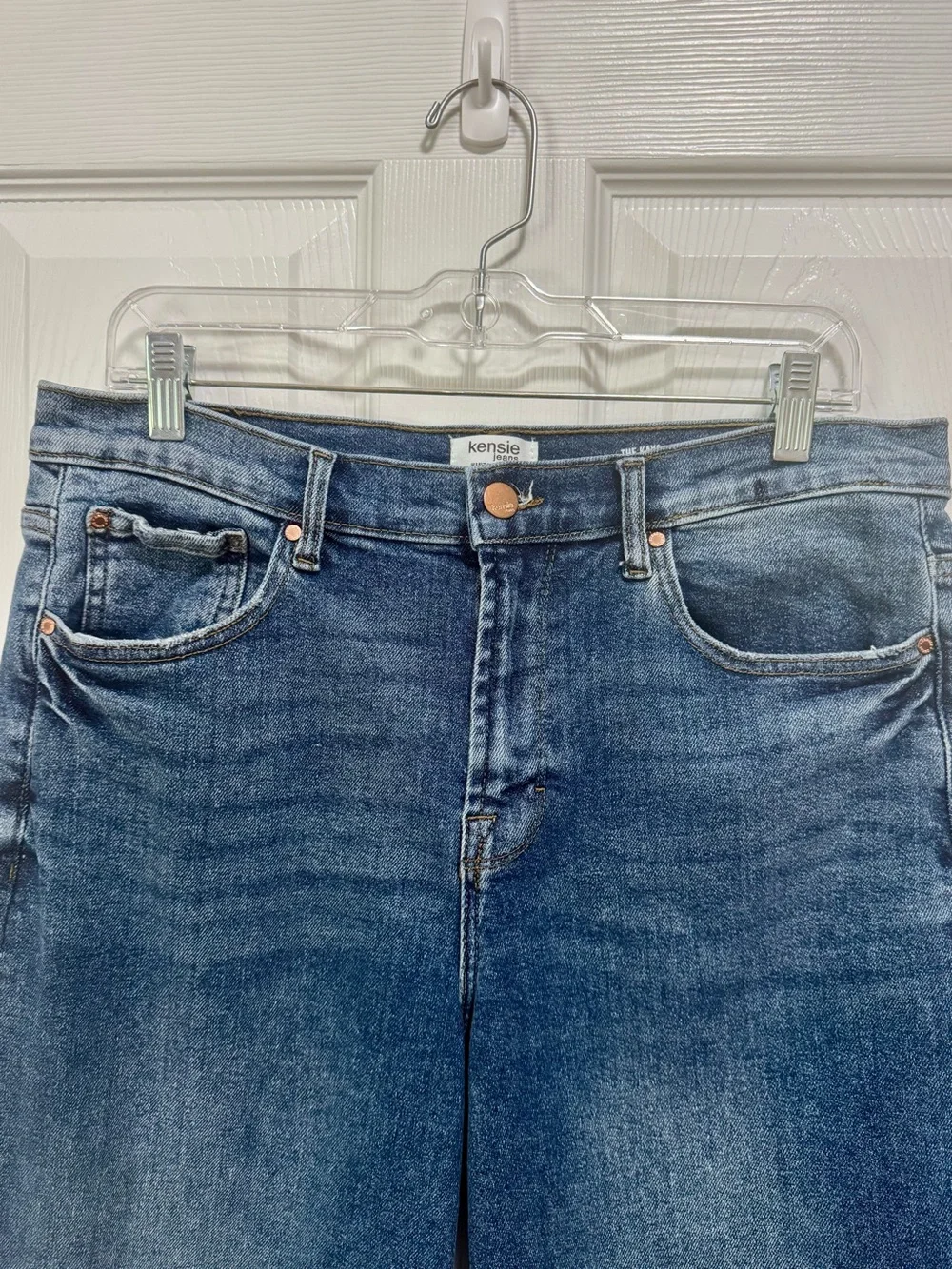 Kensie Jeans The Kaya High-Rise Wide-Leg Ankle Jeans - Picture 3 of 7